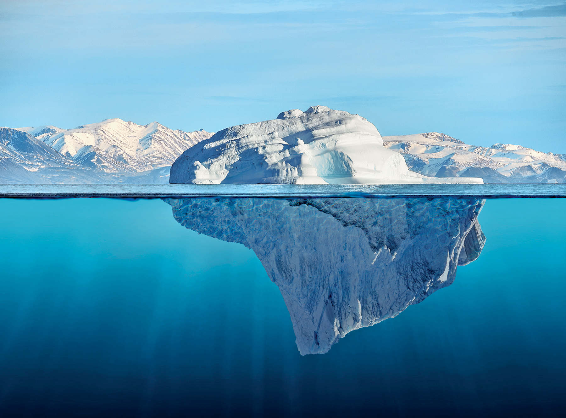 Iceberg With Above And Underwater View National Geographic Learning 